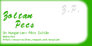 zoltan pecs business card